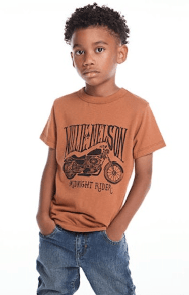 Chaser Willie Nelson Boys Tee In Whiskey - Estilo Boutique