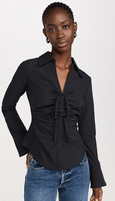 Cinq A Sept Paige Top in Black - Estilo Boutique