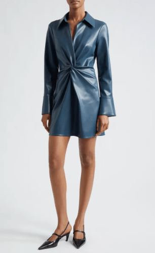 Cinq Sept McKenna Faux Leather Mini Dress MSRP 6 / Nightfall Cinq Sept McKenna Faux Leather Mini Dress MSRP 6 / Nightfall