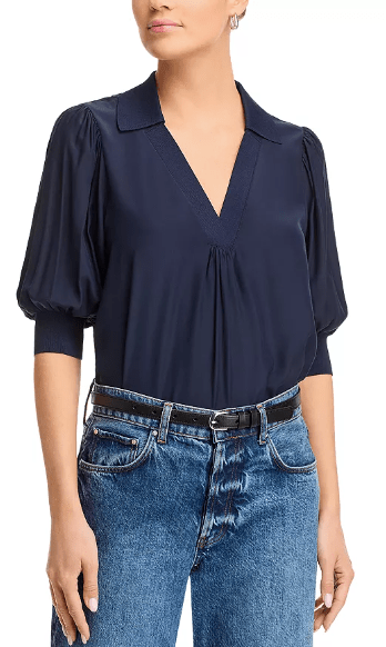 Cinq A Sept Weldon Top in Navy - Estilo Boutique