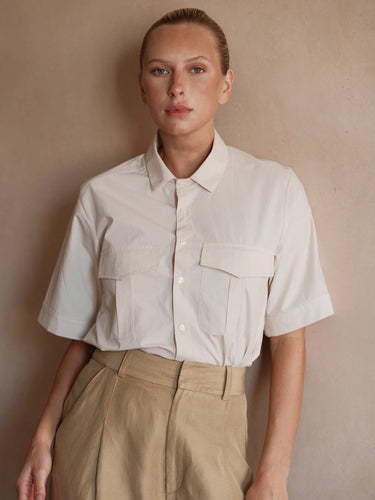 Cissa The Safari Shirt in Shell - Estilo Boutique