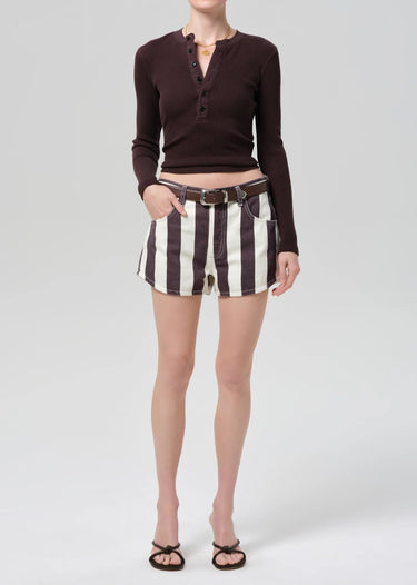 Citizen of Humanity Abita Short In Awning Stripe