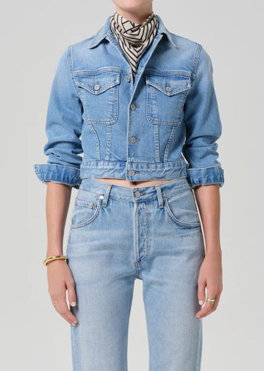 Citizen of Humanity Charisse Shrunken Jacket In Sparrow