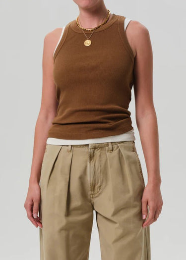 Citizen of Humanity Isabel Rib Tank in Manuka