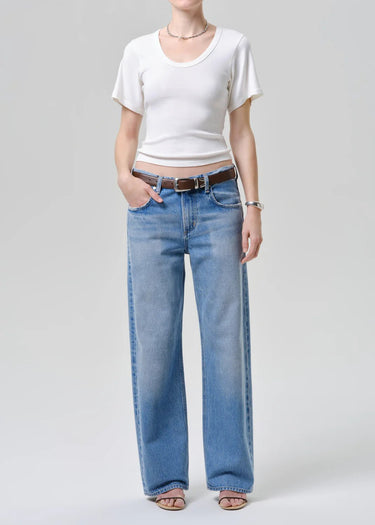 Citizen of Humanity Rosalie U Neck Tee In Pashmina