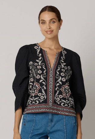 Cleobella Farrah Blouse in Cardamon - Estilo Boutique