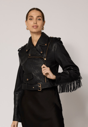 Cleobella Harrison Leather Jacket in Black - Estilo Boutique