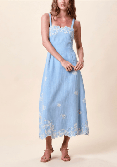Cleobella Marceline Midi Dress in Glacier Lake