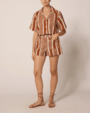Cleobella Niko Short in Vecchio Stripe - Estilo Boutique