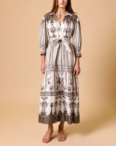 Cleobella Tavia Ankle Dress in Sable Print