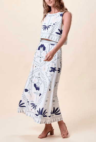 Cleobella Venetia Top in Liliana Blue Surf