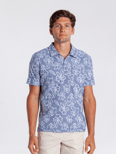 Criquet Jacquard Monty Polo in Navy