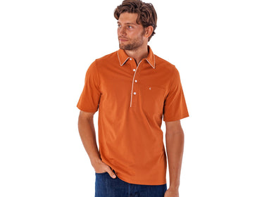 Criquet Throwback Players Shirt in Burnt Orange