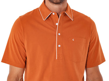 Criquet Throwback Players Shirt in Burnt Orange