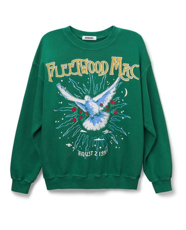 Daydreamer Fleetwood Mac Jones Beach Boyfriend Crew in Amazon Green