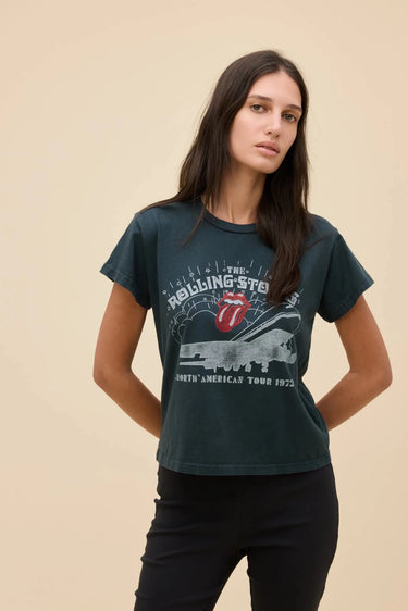 Daydreamer Rolling Stones Plane Solo Tee in Vintage Black