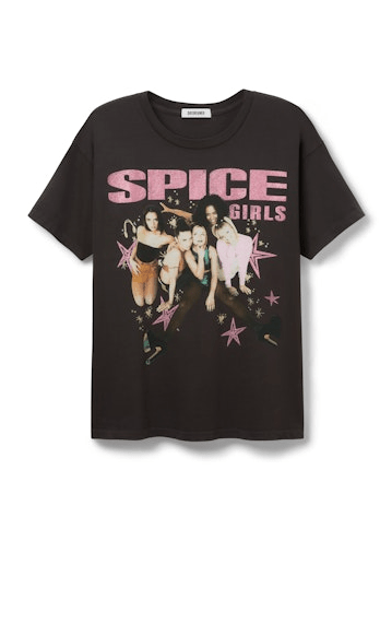 Daydreamer Spice Girls Doodles Merch Tee in Reactive Black - Estilo Boutique