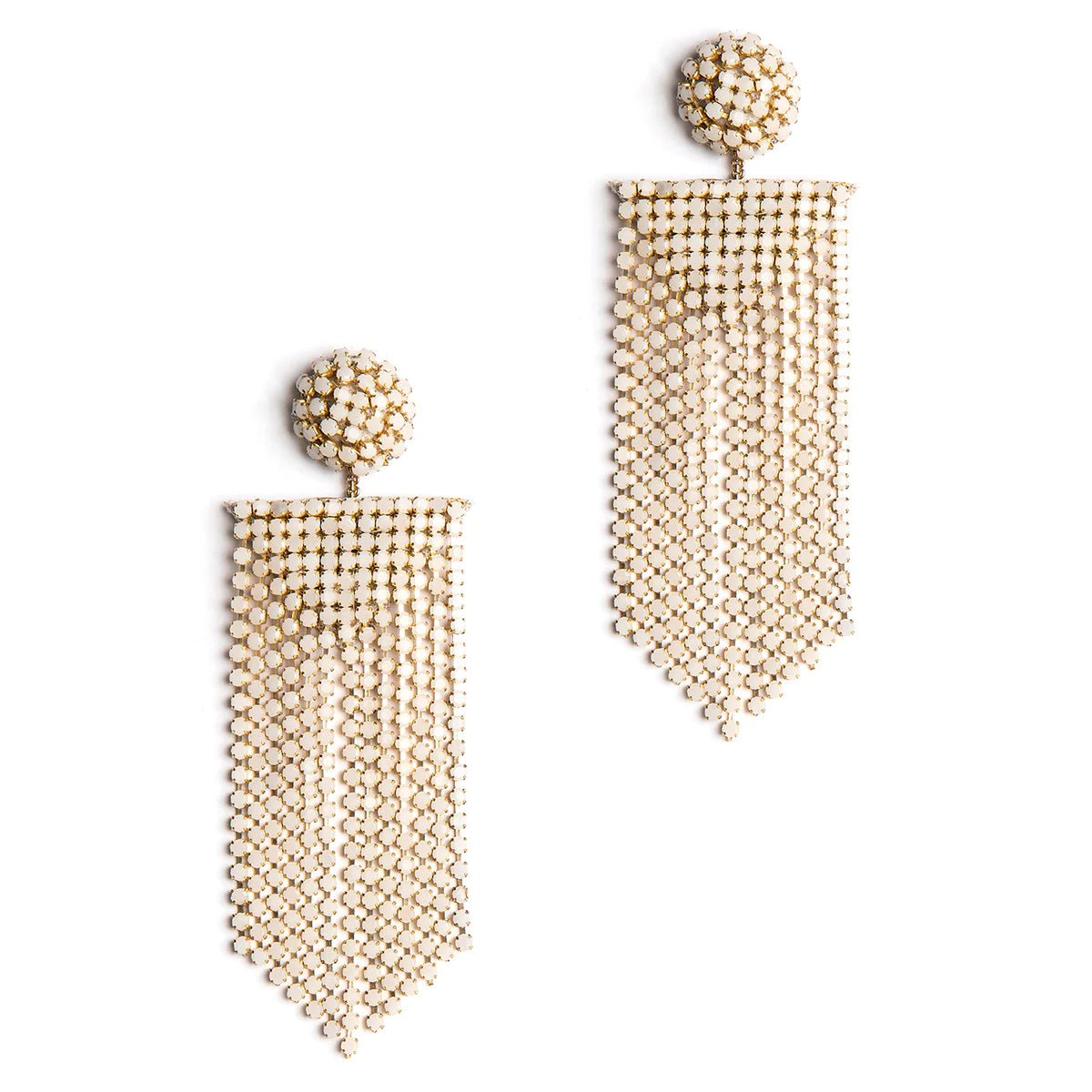 Deepa Gurnani Fanning Earrings in Ivory - Estilo Boutique