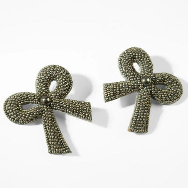 Deepa Gurnani Kane Earrings in Gunmetal