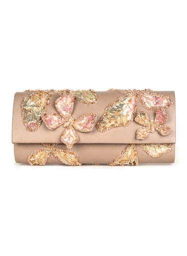 Deepa Monarch Clutch in Beige