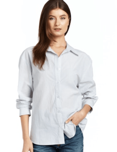 Drew Gia Vintage Cotton Button Up in White - Estilo Boutique