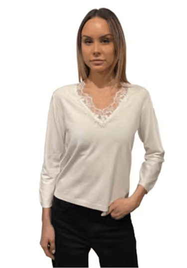 Drew Penn Top in Ivory
