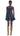 Karina Grimaldi Sam Vegan Leather Mini Dress in Navy