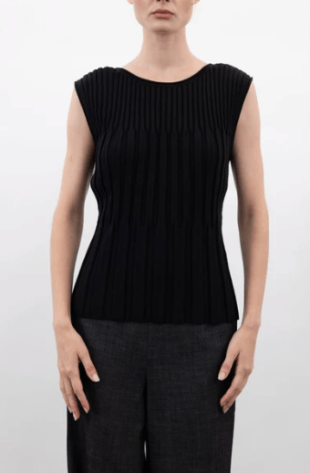 Elaine Kim Waltina Reversible Tank in Black - Estilo Boutique