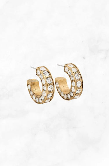 Elizabeth Cole Aira Earring in Crystal