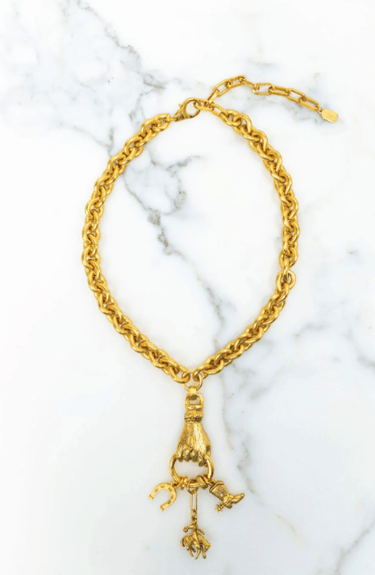 Elizabeth Cole Romana Necklace in Gold