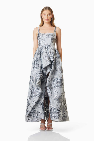 Elliatt Blossom Hilo Gown in Silver Multi - Estilo Boutique
