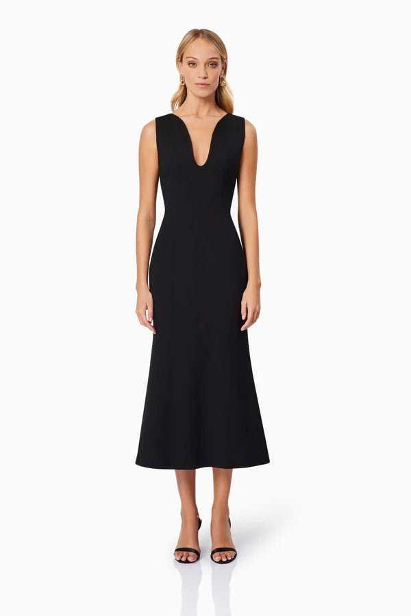 ELLIATT Eden Midi Dress in Black M ELLIATT Eden Midi Dress in Black M