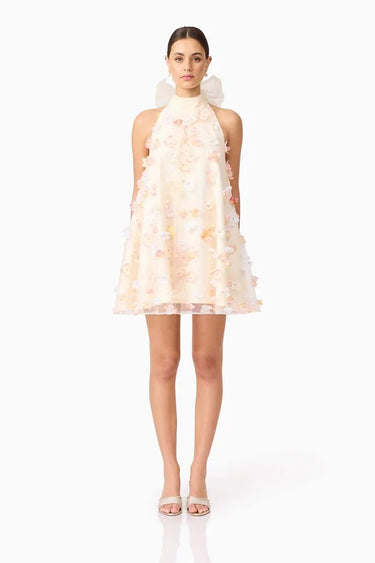 Elliatt Livia Trapeze Mini Dress in Yellow Multi