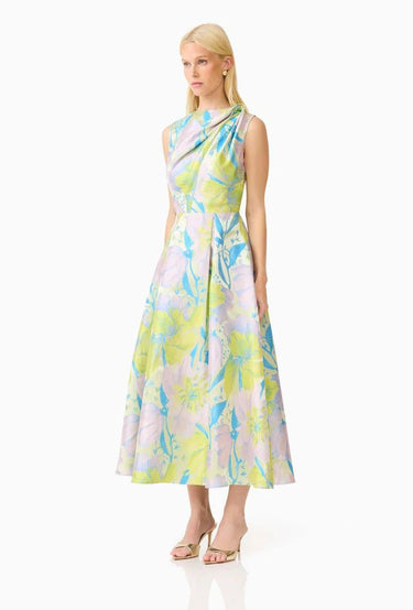 Elliatt Rhea A - Line Midi Dress in Floral Multi