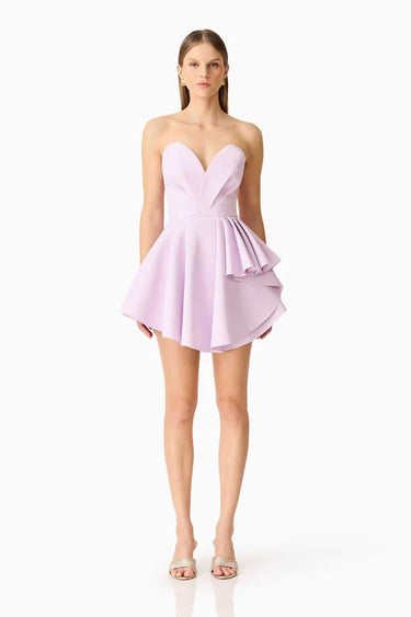 Elliatt Saphine Frill Mini Dress in Pink