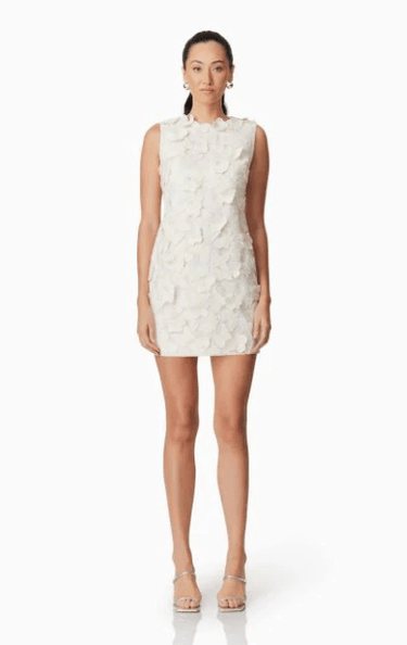 Elliatt Scarlett Mini Shift Dress in Cream - Estilo Boutique