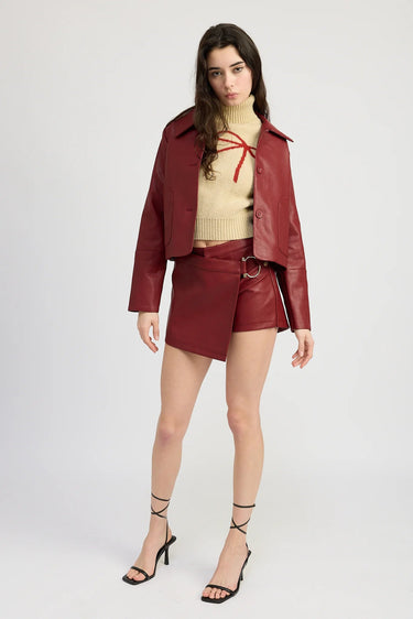 En Saison Campbell Skort in Dark Rose - Estilo Boutique