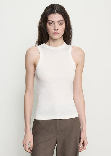 Enza Costa Cashmere Rib Tank in Off White