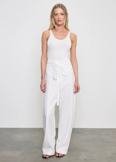 Enza Costa Military Rib Slim Tank in Undyed