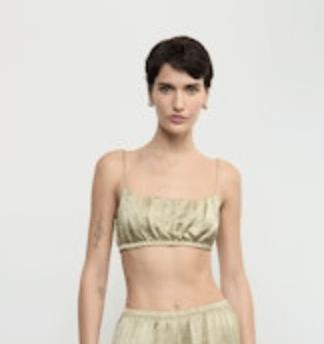 Enza Costa Textured Satin Bralette in Celadon - Estilo Boutique