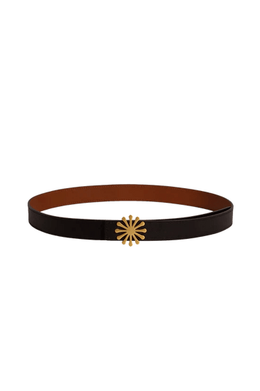 Esthera Reversible Belt in Caramel Black