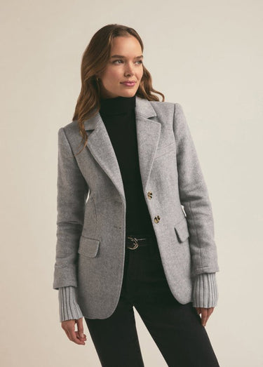 Favorite Daughter The City Blazer in Frost Gray