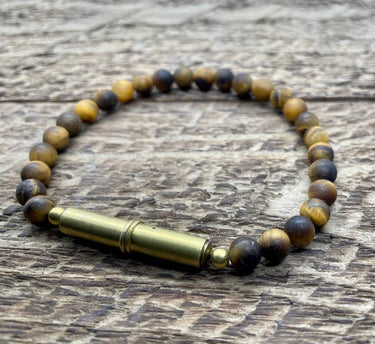 Flint Beaded Single Bracelet: Tiger Eye / Large