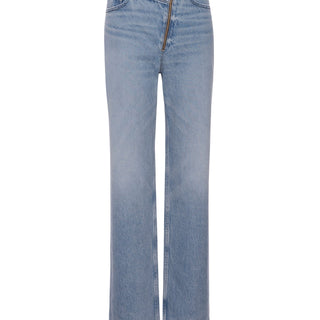 Frame Le Jane Crop Angled Zipper Jeans In Rhode - Estilo Boutique