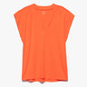 Frame Le Mid Rise V Neck in Bright Tangerine - Estilo Boutique