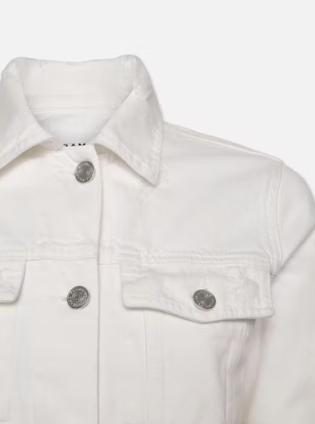 Frame Le Vintage Jacket in White Rips - Estilo Boutique