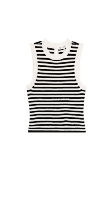 Frame The Costal Stripe Tank in Cream