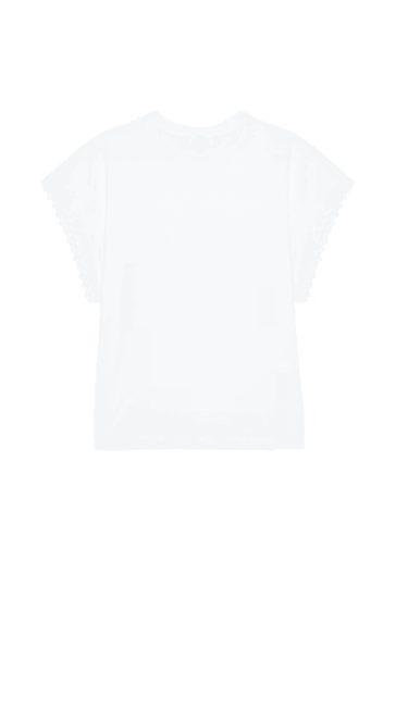 Frame The Crochet Muscle Tee in White