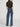 Frame The Lurex Mock Neck Tee in Americano