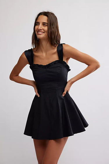 Free People Midnight Magic Mini Dress in Black - Estilo Boutique
